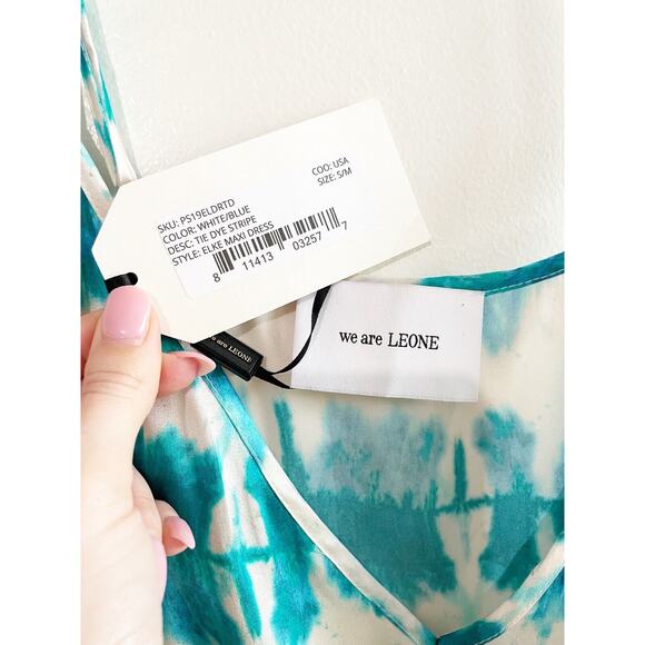We Are Leone Elke Blue Tye Dye Stripe Short Dress S/M - Picture 8 of 8